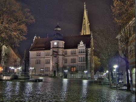Rathaus Alfeld bei Nacht (HDR)